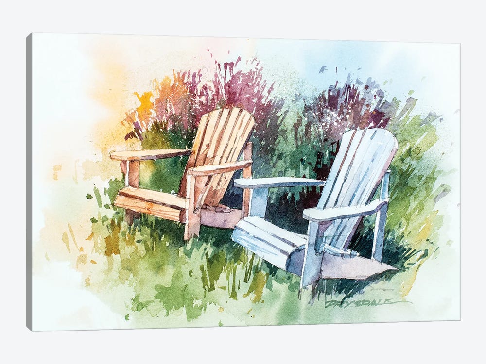 Garden Chairs by Bill Drysdale 1-piece Canvas Art Print