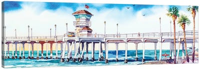 HB Pier Canvas Art Print - Bill Drysdale