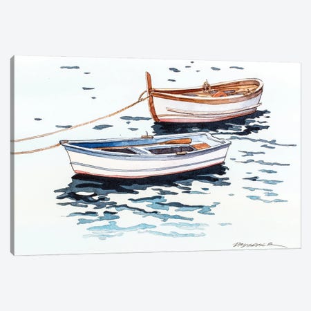 Vernazza Boats Canvas Print #BDR72} by Bill Drysdale Canvas Print