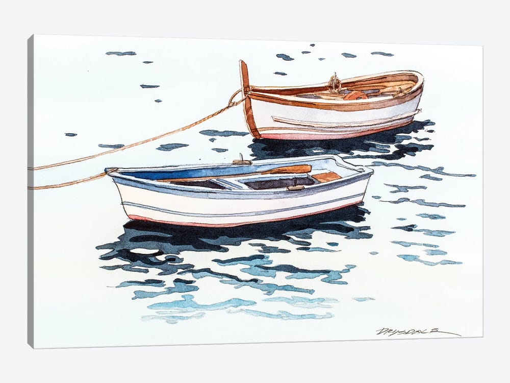 Vernazza Boats by Bill Drysdale 1-piece Canvas Print