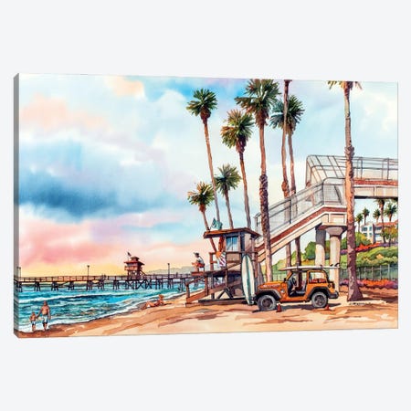 T Street San Clemente Canvas Print #BDR80} by Bill Drysdale Canvas Wall Art