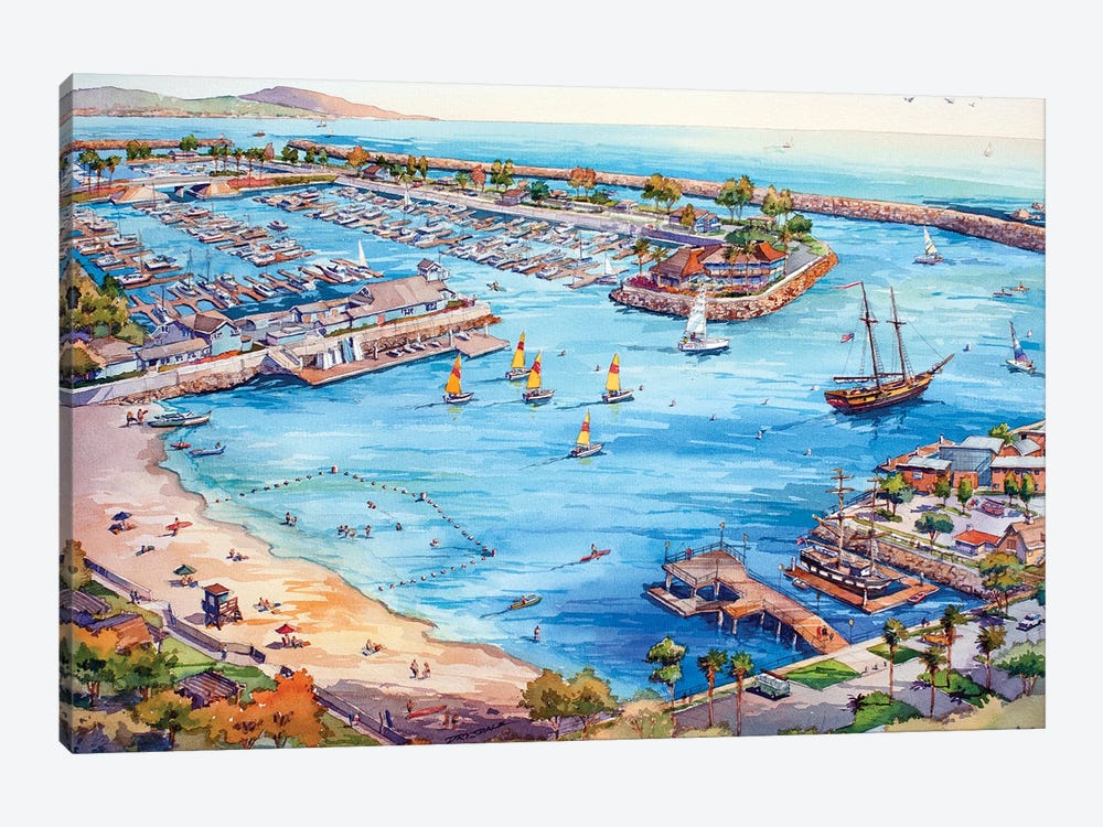 Dana Point Harbor by Bill Drysdale 1-piece Art Print