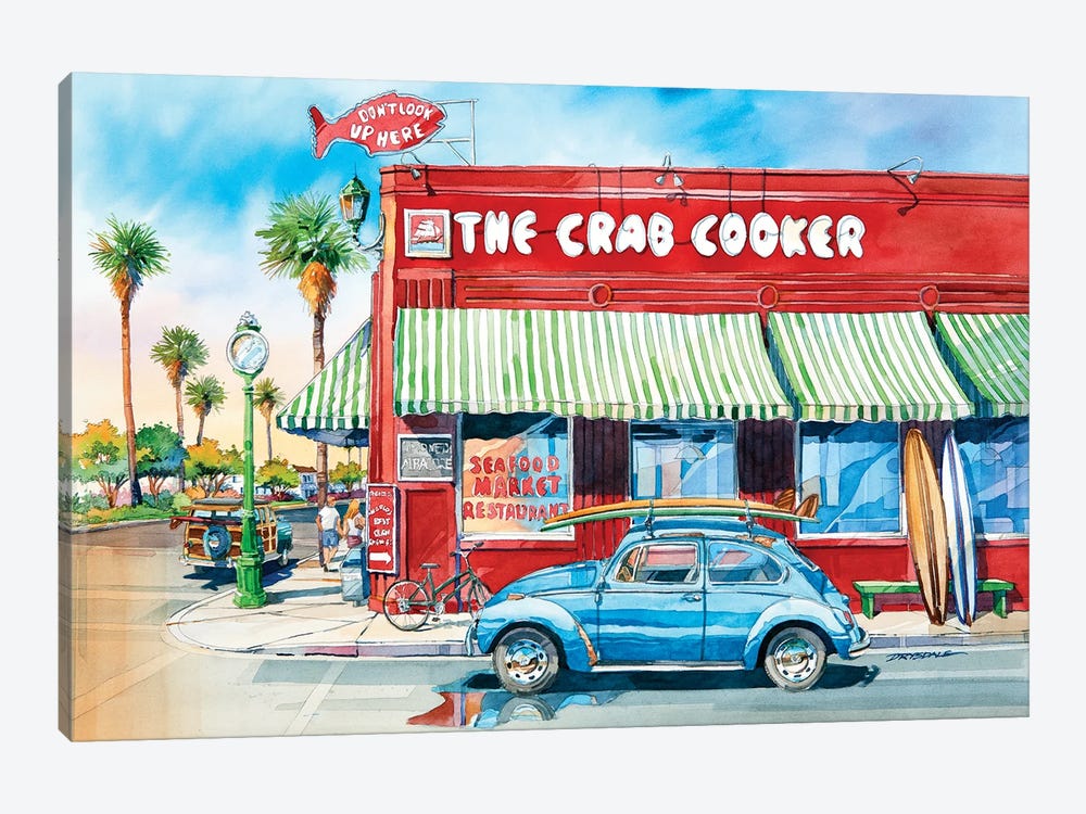 Crab Cooker by Bill Drysdale 1-piece Canvas Wall Art