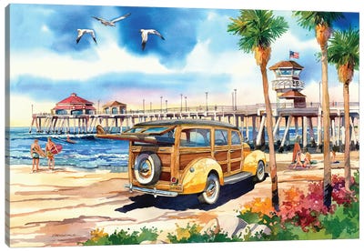 All Summer Long Canvas Art Print - Gull & Seagull Art
