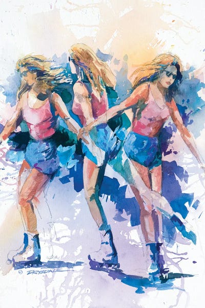 Rollerblading & Roller Skating: Retro Roller Girl by Bill Drysdale