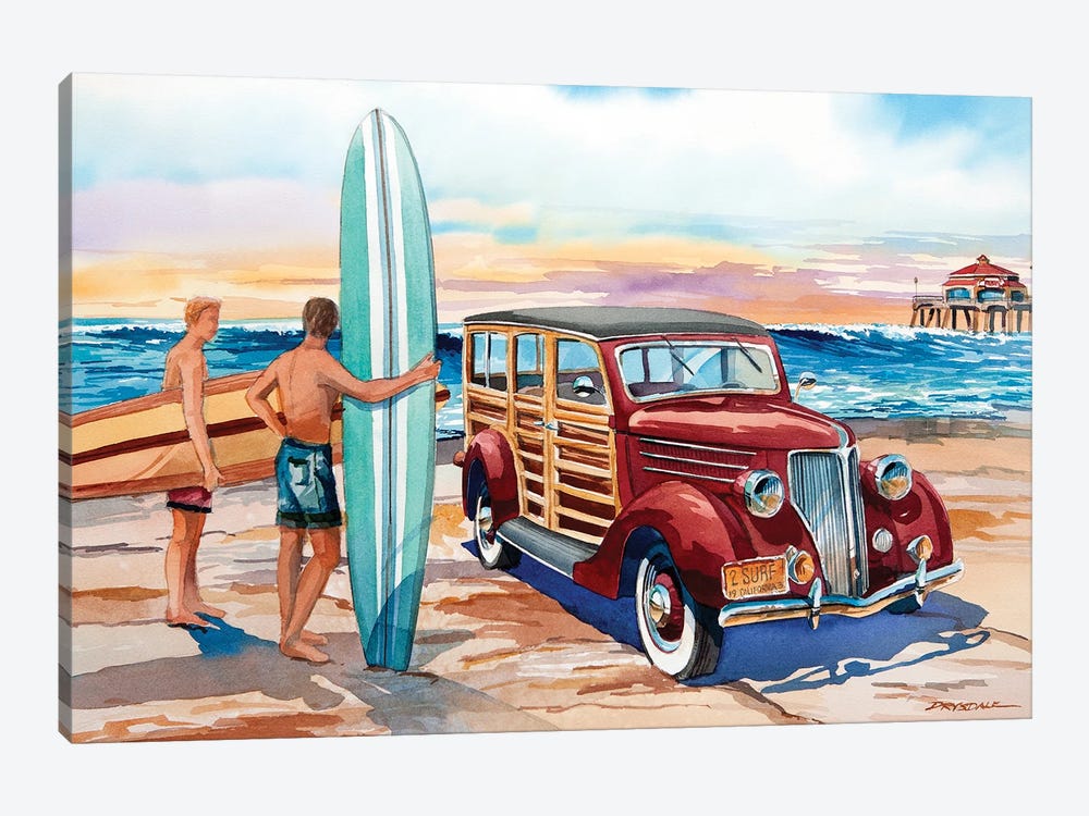 Surfin' HB by Bill Drysdale 1-piece Art Print