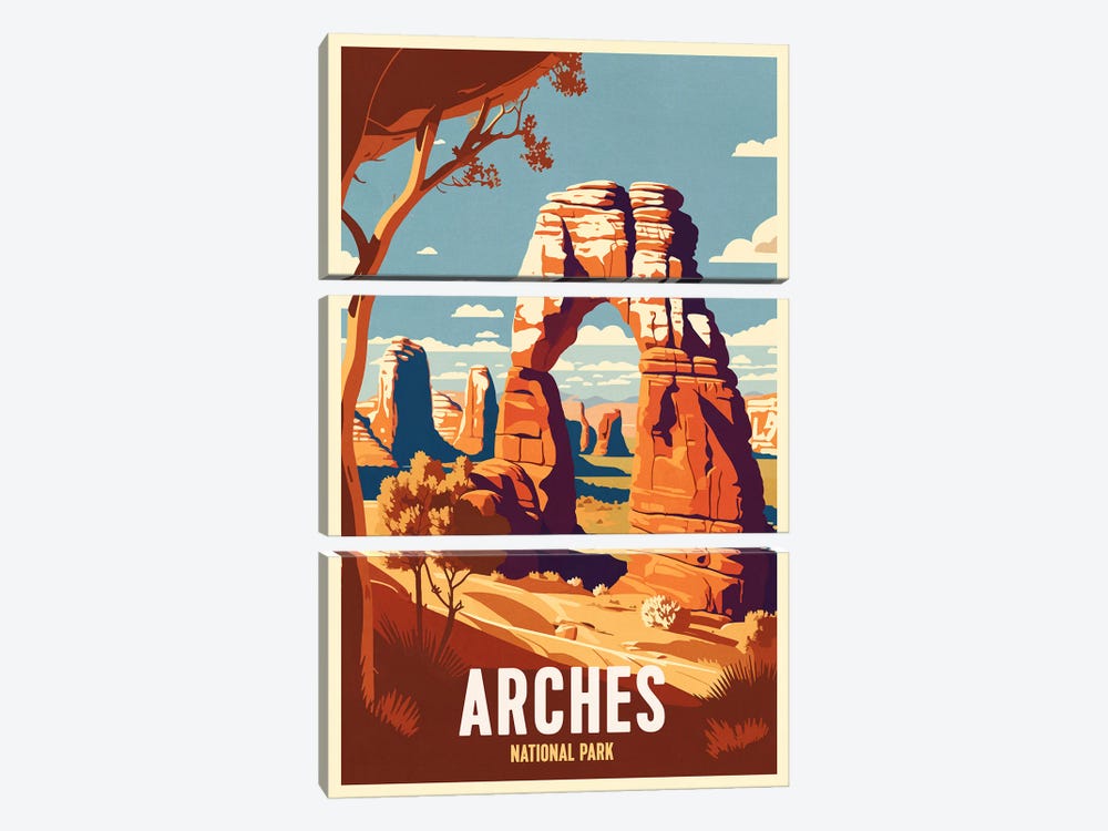 Arches National Park by ArtBird Studio 3-piece Canvas Print