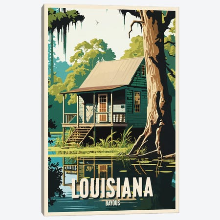 Louisiana's Bayous Canvas Print #BDS35} by ArtBird Studio Art Print