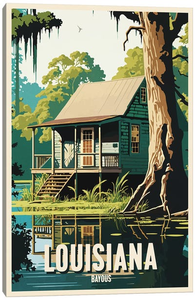 Louisiana's Bayous Canvas Art Print - Marsh & Swamp Art