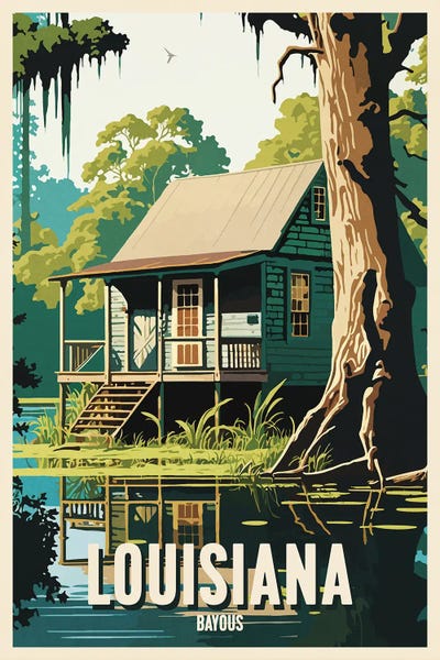 Louisiana: Louisiana's Bayous by ArtBird Studio