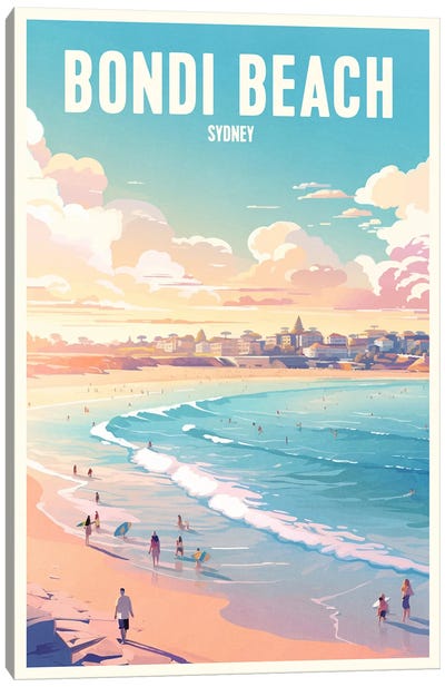 Bondi Beach - Sydney Canvas Art Print - New South Wales Art