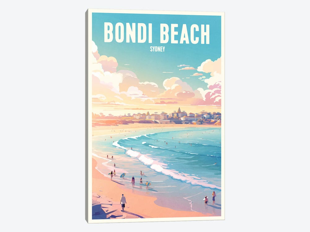 Bondi Beach - Sydney by ArtBird Studio 1-piece Canvas Art Print