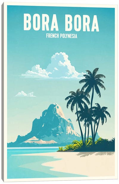 Bora Bora Canvas Art Print - French Polynesia Art
