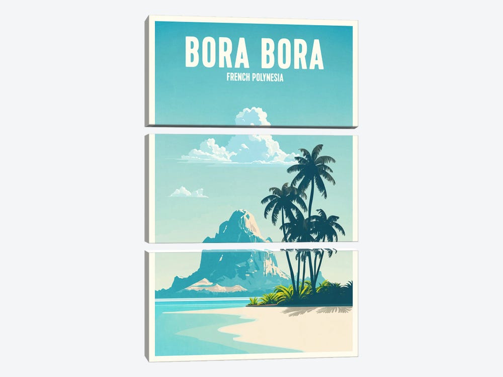 Bora Bora by ArtBird Studio 3-piece Canvas Wall Art