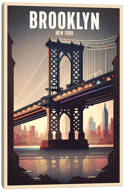 Brooklyn Canvas Art Print - New York City Travel Posters
