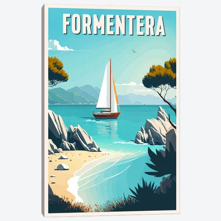 Formentera Canvas Print #BDS40} by ArtBird Studio Art Print