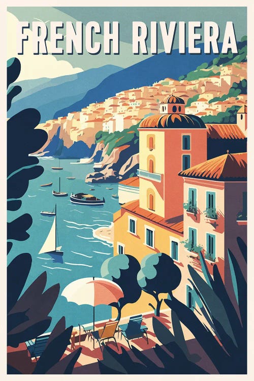 French Riviera by ArtBird Studio wall art