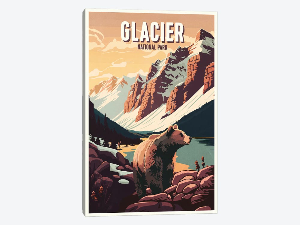 Glacier National Park by ArtBird Studio 1-piece Canvas Print