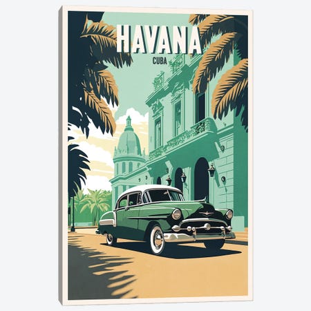 Havana -Cuba Canvas Print #BDS43} by ArtBird Studio Canvas Art Print