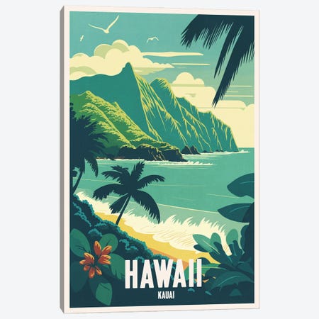 Hawaii Kauai Canvas Print #BDS44} by ArtBird Studio Canvas Art