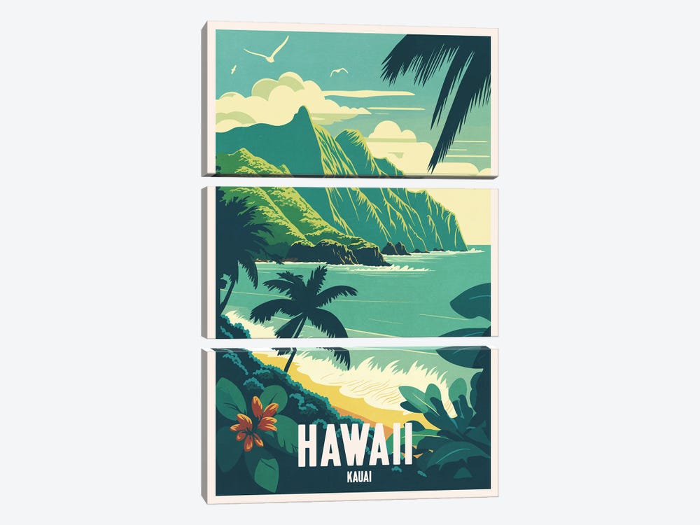 Hawaii Kauai by ArtBird Studio 3-piece Art Print