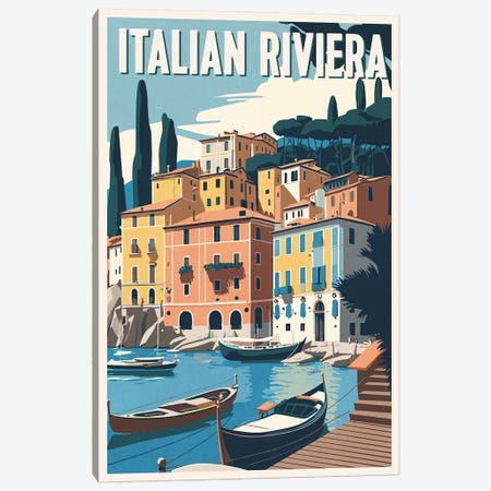 Italian Riviera Canvas Print #BDS45} by ArtBird Studio Canvas Wall Art