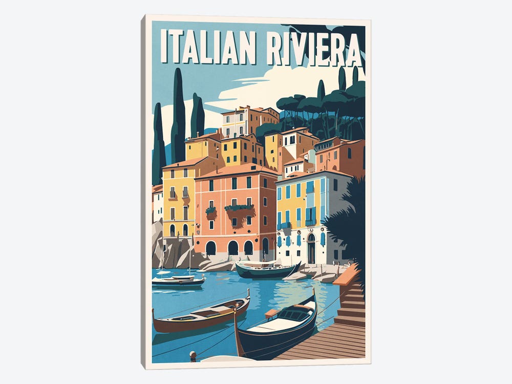Italian Riviera by ArtBird Studio 1-piece Canvas Wall Art