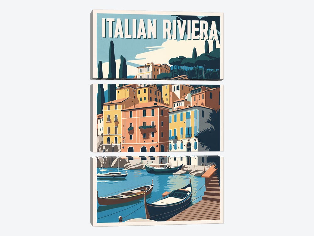 Italian Riviera by ArtBird Studio 3-piece Canvas Artwork