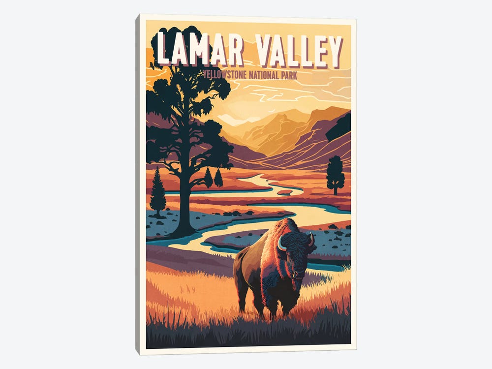Lamar Valley Yellowstone by ArtBird Studio 1-piece Canvas Wall Art