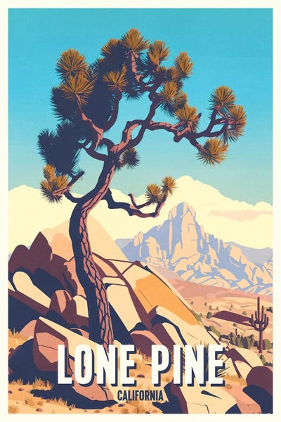 Lone Pine by ArtBird Studio framed canvas print