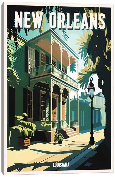 New Orleans Canvas Art Print - New Orleans Travel Posters
