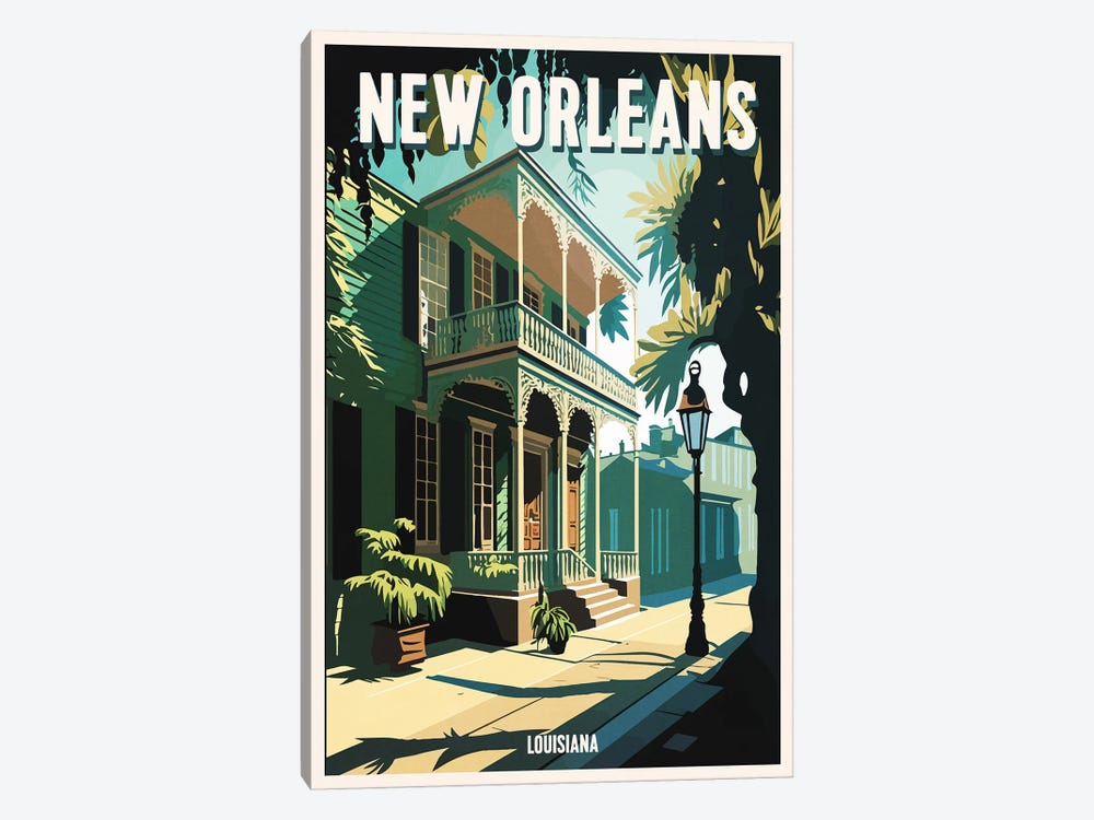 New Orleans by ArtBird Studio 1-piece Canvas Wall Art