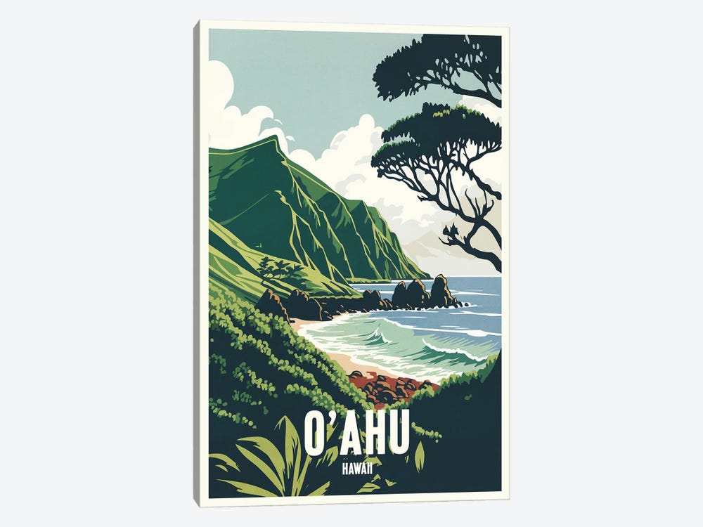 O'Ahu-Hawaii by ArtBird Studio 1-piece Art Print
