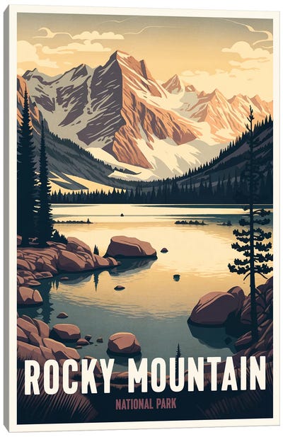 Rocky Mountain National Park Canvas Art Print - Mountain Sunrise & Sunset Art