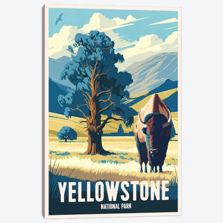 Yellowstone National Park Canvas Print #BDS58} by ArtBird Studio Canvas Wall Art
