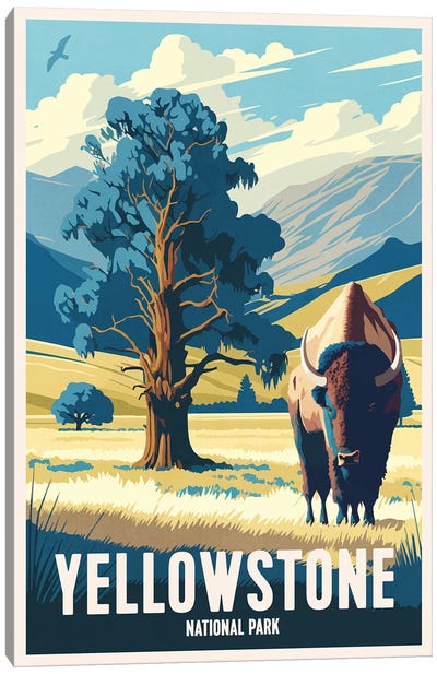 Yellowstone National Park Canvas Art Print - ArtBird Studio