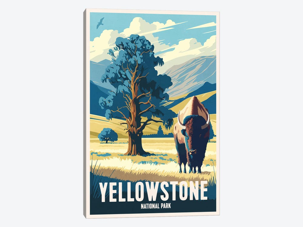 Yellowstone National Park by ArtBird Studio 1-piece Canvas Wall Art