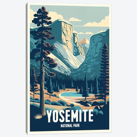 Yosemite National Park Canvas Print #BDS59} by ArtBird Studio Canvas Wall Art