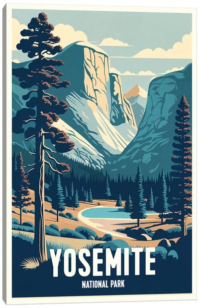 Yosemite National Park Canvas Art Print - ArtBird Studio