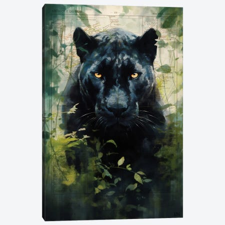 Black Panther Encyclopedia Canvas Print #BDS69} by ArtBird Studio Art Print