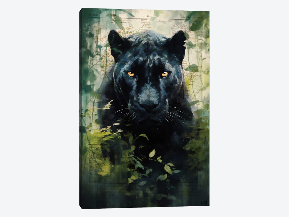 Black Panther Encyclopedia by ArtBird Studio 1-piece Canvas Art