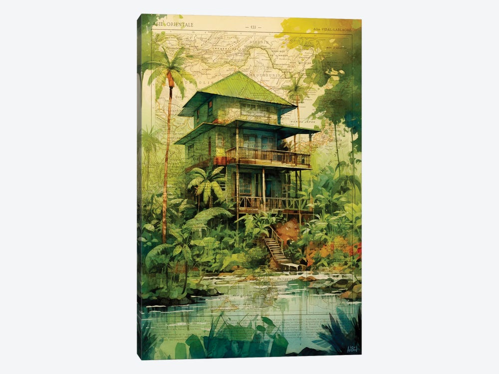 Jungle House by ArtBird Studio 1-piece Canvas Wall Art