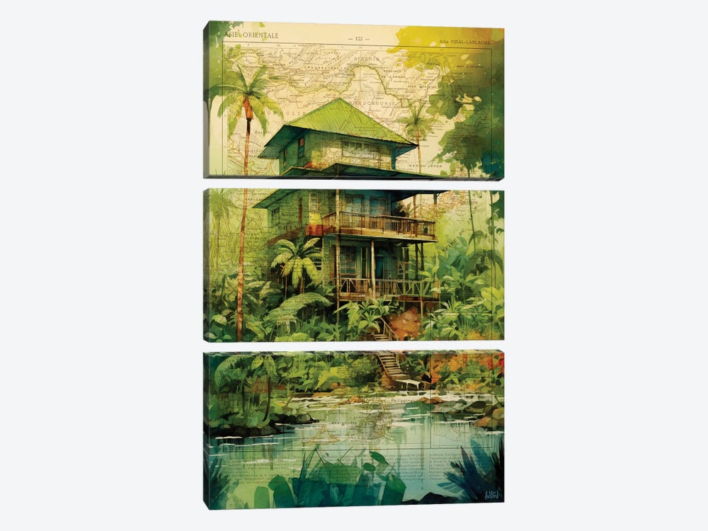Jungle House by ArtBird Studio 3-piece Canvas Wall Art