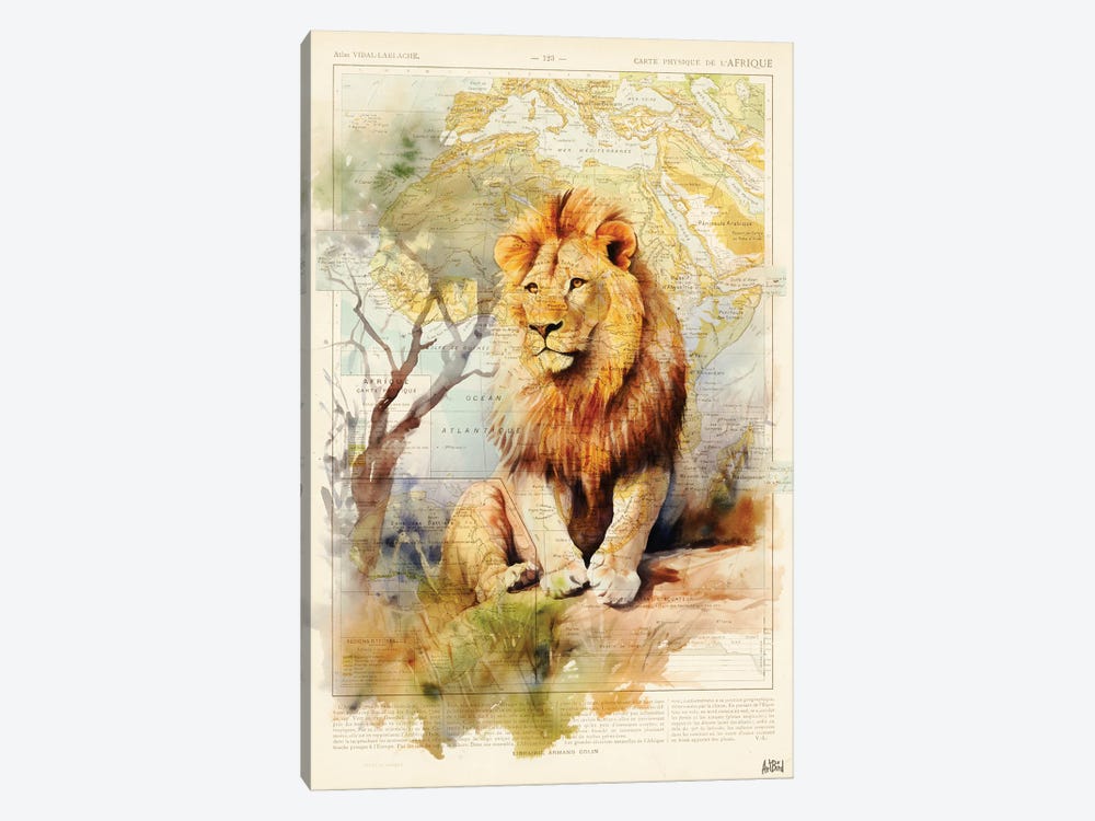Lion King by ArtBird Studio 1-piece Canvas Print