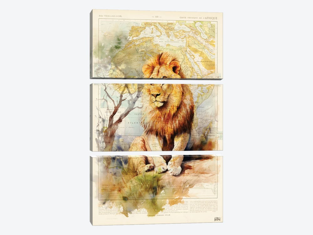 Lion King by ArtBird Studio 3-piece Art Print