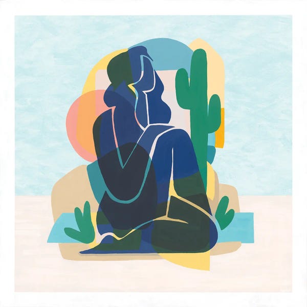 Fine Art Print: Yoga Afternoon by ArtBird Studio