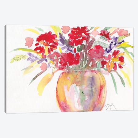 Summer Bouquet Canvas Print #BDY2} by Beverly Dyer Canvas Art
