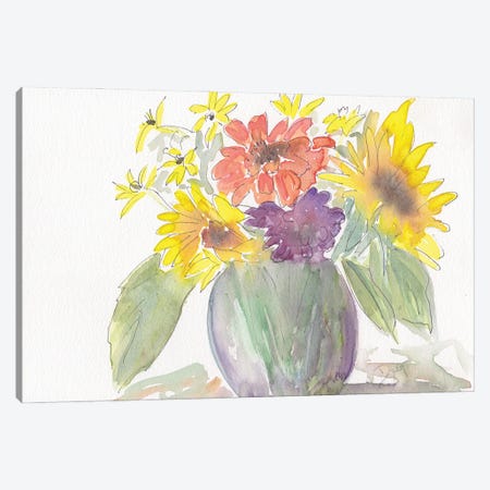 Sunny Bouquet Canvas Print #BDY3} by Beverly Dyer Canvas Art