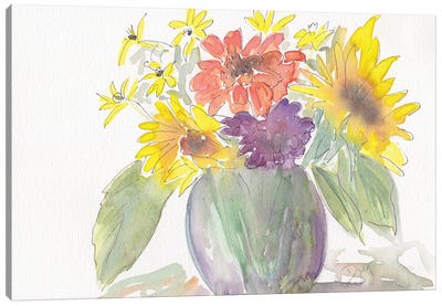 Sunny Bouquet Canvas Art Print