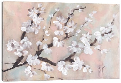 Tree Blossom Branch Canvas Art Print - Japanese Décor